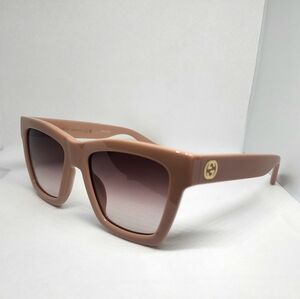 NEW AUTHENTIC Gucci Cat-Eye GG1714S Nude/salmon pink logo sunglasses